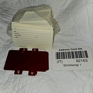 Longaberger address card set